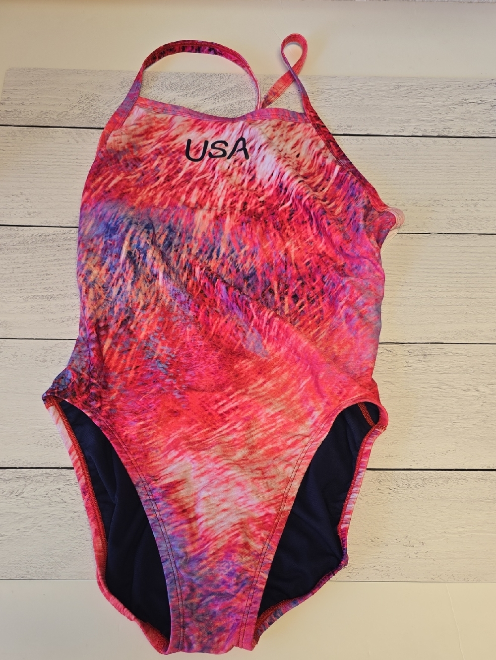 Nike Pink Tie-Dye One-Piece Swimsuit